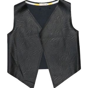 Kid’s black leather shrug